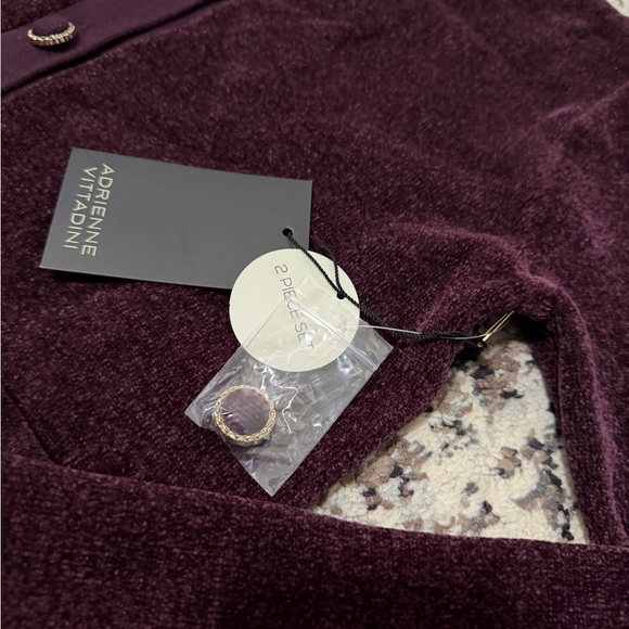 Adrienne Vittadini Burgundy Cardigan - Picture 4 of 6